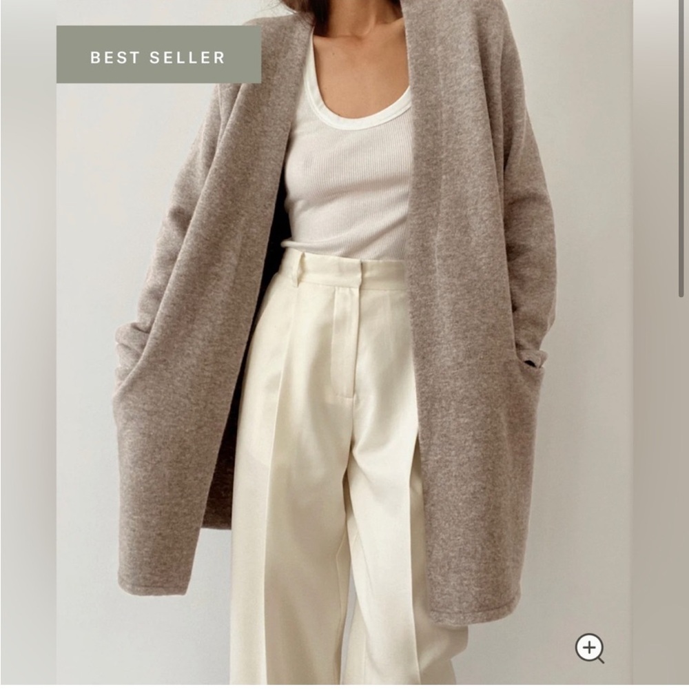 Jenni Kayne Open Wool Sweater Coat xs